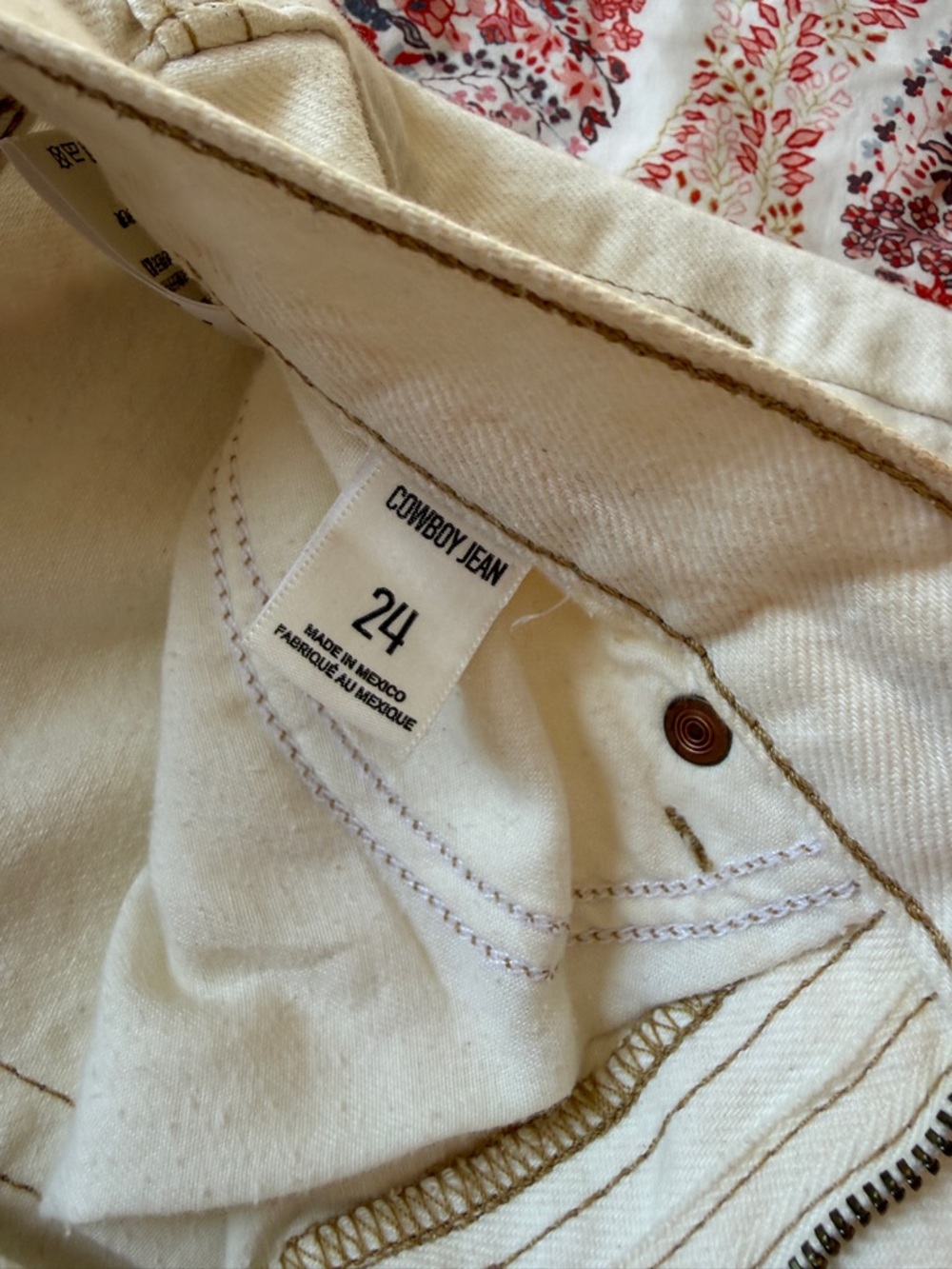 BDG Cream Flare Jeans - Picture 6 of 7